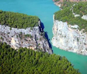 Dalaman River floating through Akkaya Valley