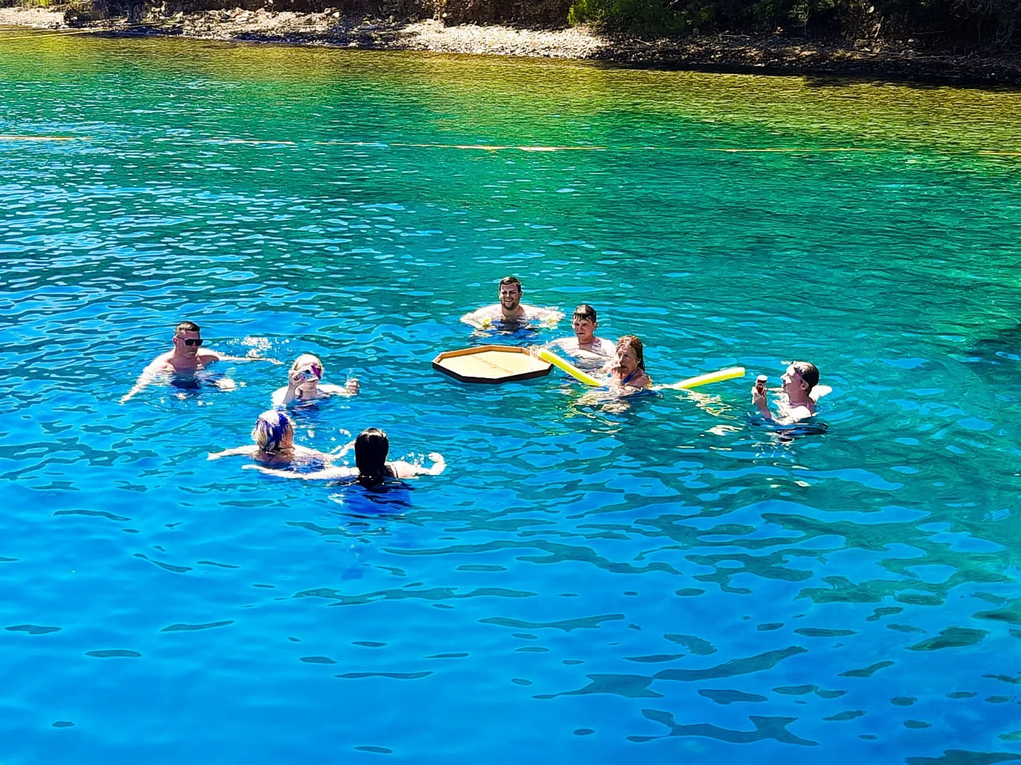 Volkan's Adventures -Beyond The 12 Island Sailing - Floating table