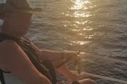 Volkan's Adventures - Private Dalyan Sea Fishing - Fishing against sunset