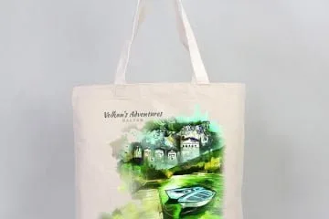 Quality merchandise from Volkan's Adventures for you to take little bit of Dalyan back home. 2 in 1 beach bag towels, beach bags and more - caretta printed dalyan bag