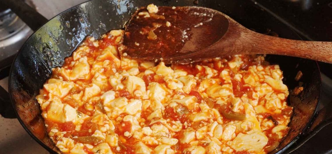 Turkish recipes - vegan menemen