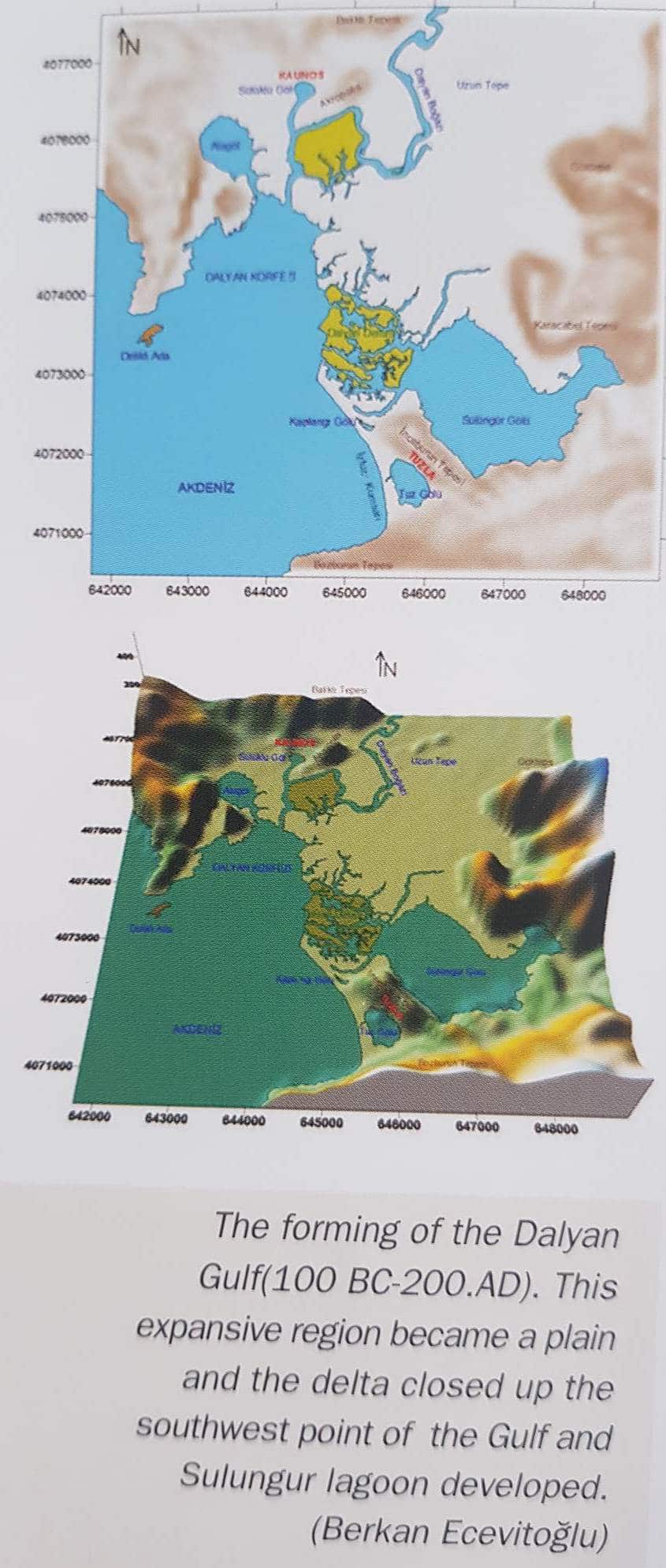 The forming of Dalyan Gulf