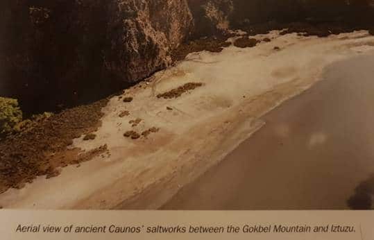 Caunos saltworks between Gökbel Mountain and İztuzu