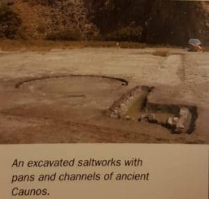 caltworks with pans and channels of ancient caunos