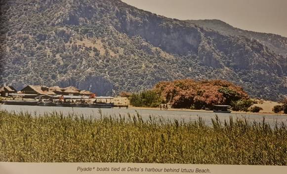 piyade boats moored at Iztuzu Beach