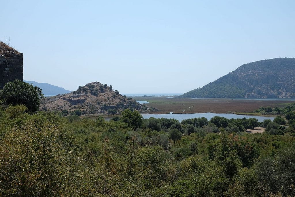 View of Heraklion fortress, the old port and the Dalyan River