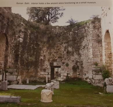 Roman bath in kaunos ancient city