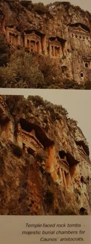 Temple faced rock tombs