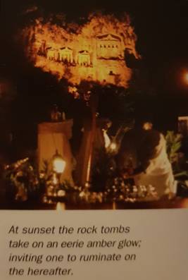 at sunset the rock tombs