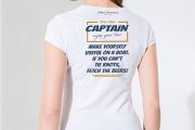 captain women polo back quality merchandise from Volkan's Adventures