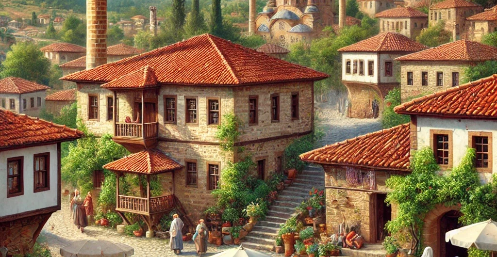 A scenic view of Gevenez Village in Muğla, Turkey