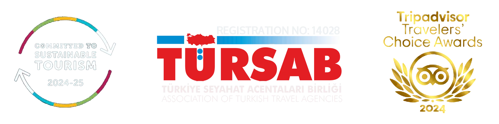 Website Footer Logos Tursab tripadvisor Sustainable tourism