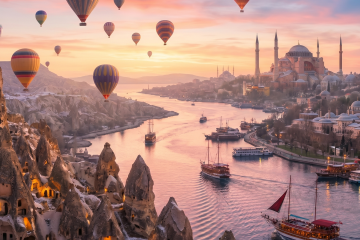 Winter Wanders - Istanbul & Cappadocia Tour - Featured Image showing main sites in istanbul and cappadocia