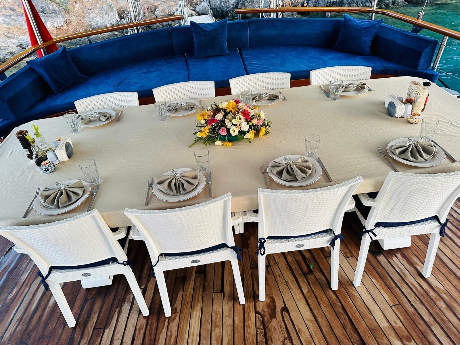 Volkan's Adventures Blue Dream Gulet - Blue Cruise - lunch is ready