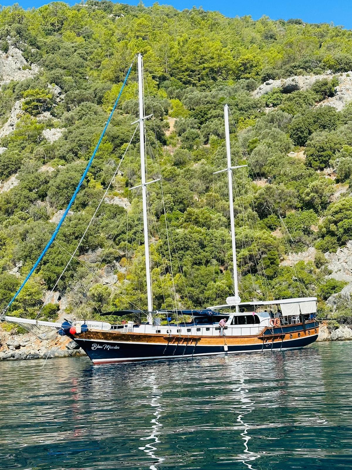 Volkan's Adventures Blue Dream Gulet - moored at a Kaş - Blue Cruise