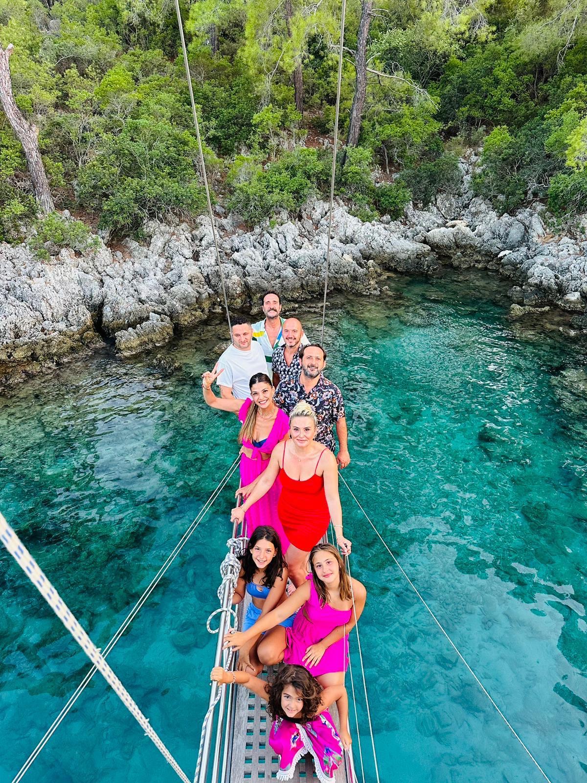 Volkan's Adventures Blue Dream Gulet - Blue Cruise - guests on front must