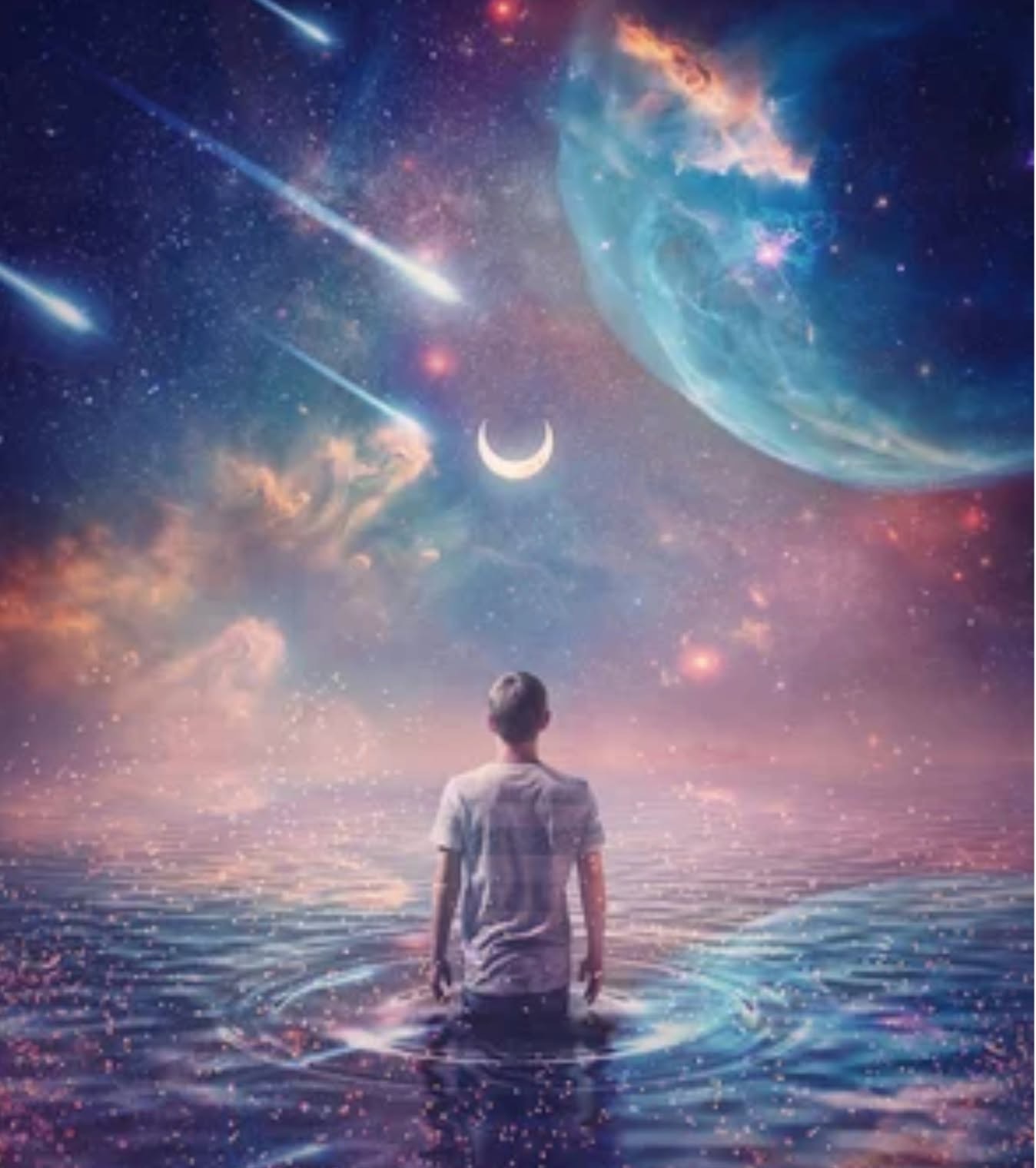 moon and world